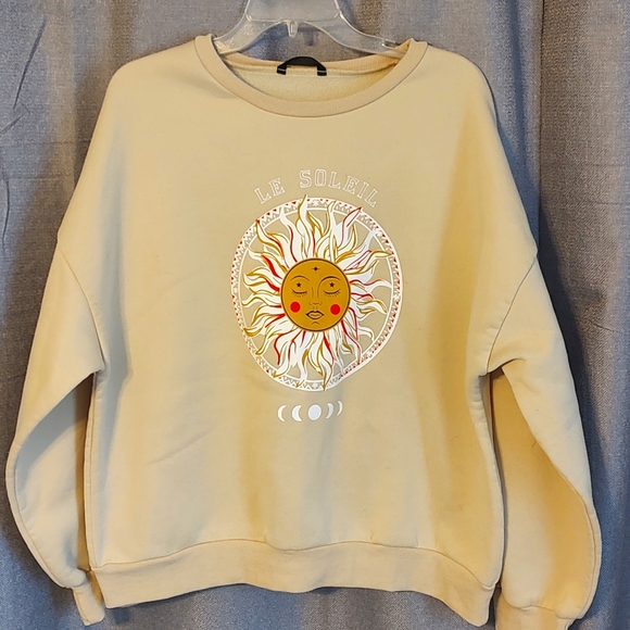 SHEIN LeSoleil Beige Crewneck Sweatshirt Sz 3XL - Picture 4 of 8